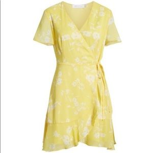 Nordstrom all in favor yellow wrap dress